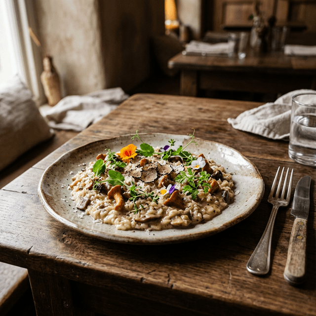 Wild Mushroom Truffle Risotto