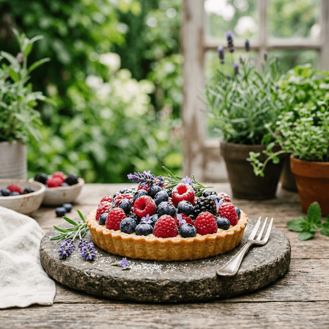 Forest Berry Lavender Tart